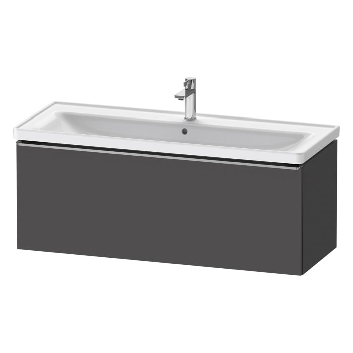 Duravit D-Neo Waschtischunterbau 118,4 x 44 cm, 1 Auszug, Griff edelstahl gebürstet