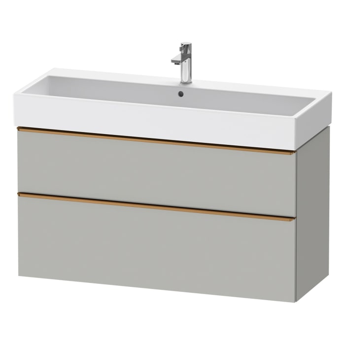 Duravit D-Neo Waschtischunterbau 118,4 x 62,5 cm, 2 Auszüge, Griff bronze gebürstet
