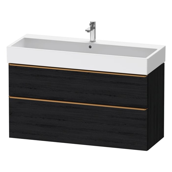 Duravit D-Neo Waschtischunterbau 118,4 x 62,5 cm, 2 Auszüge, Griff bronze gebürstet