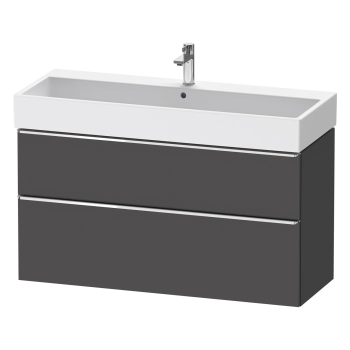 Duravit D-Neo Waschtischunterbau 118,4 x 62,5 cm, 2 Auszüge, Griff chrom