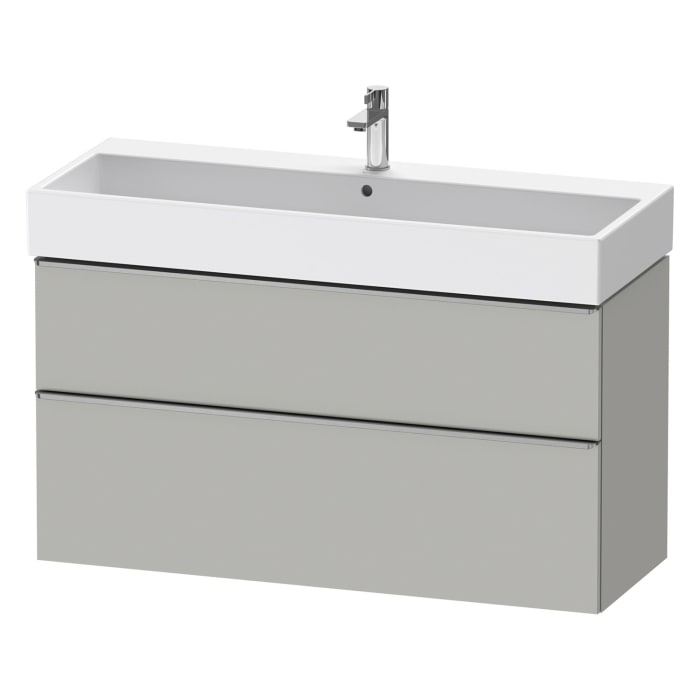Duravit D-Neo Waschtischunterbau 118,4 x 62,5 cm, 2 Auszüge, Griff edelstahl gebürstet