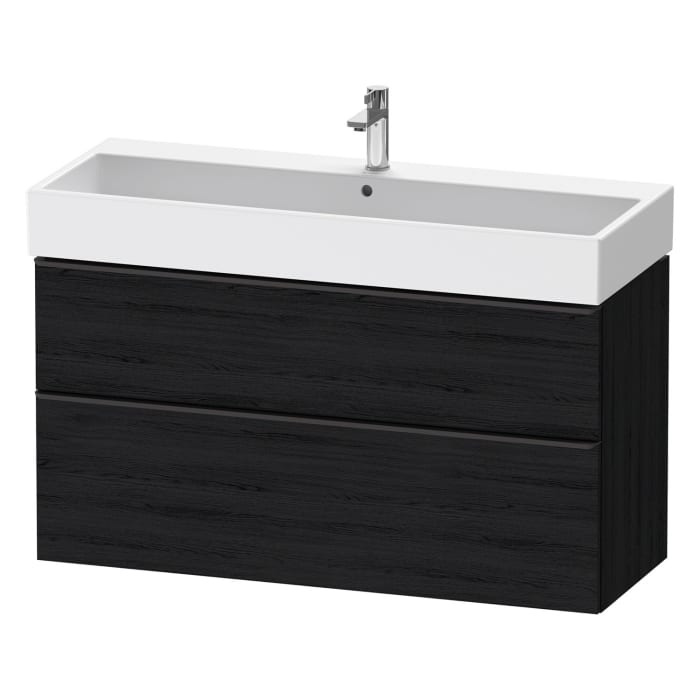 Duravit D-Neo Waschtischunterbau 118,4 x 62,5 cm, 2 Auszüge, Griff diamantschwarz