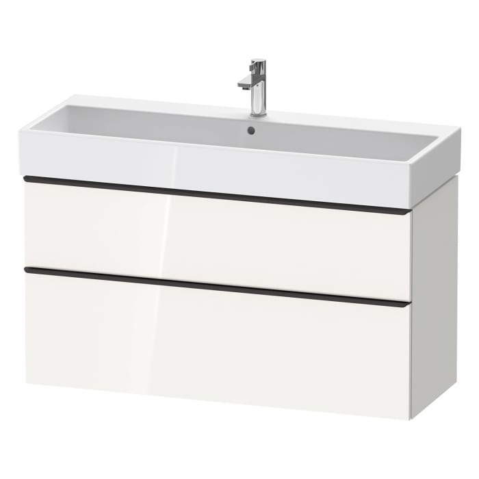 Duravit D-Neo Waschtischunterbau 118,4 x 62,5 cm, 2 Auszüge, Griff diamantschwarz