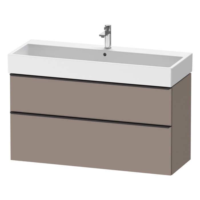 Duravit D-Neo Waschtischunterbau 118,4 x 62,5 cm, 2 Auszüge, Griff diamantschwarz
