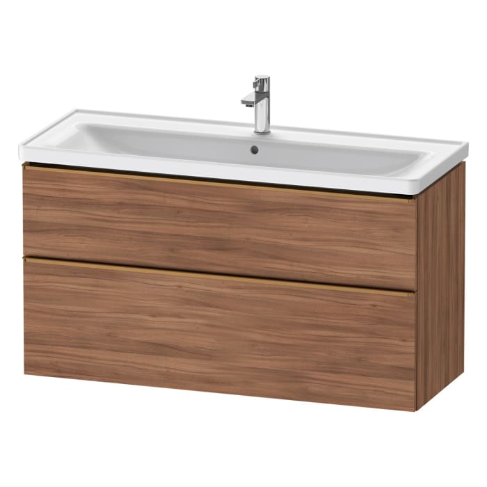 Duravit D-Neo Waschtischunterbau 118,4 x 62,5 cm, 2 Auszüge, Griff bronze gebürstet