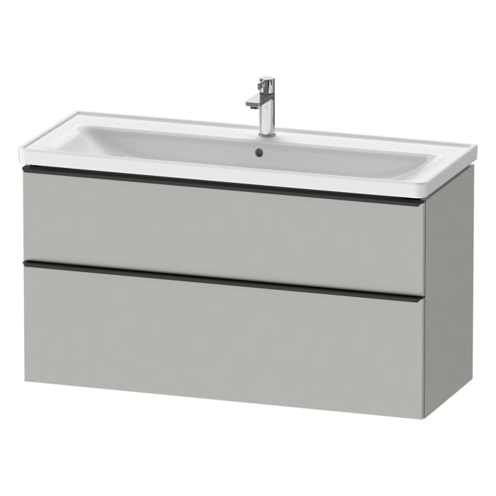Duravit D-Neo Waschtischunterbau 118,4 x 62,5 cm, 2 Auszüge, Griff diamantschwarz