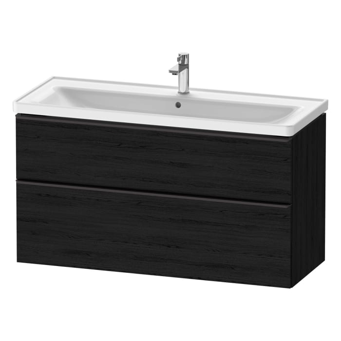 Duravit D-Neo Waschtischunterbau 118,4 x 62,5 cm, 2 Auszüge, Griff diamantschwarz