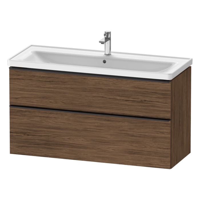 Duravit D-Neo Waschtischunterbau 118,4 x 62,5 cm, 2 Auszüge, Griff diamantschwarz