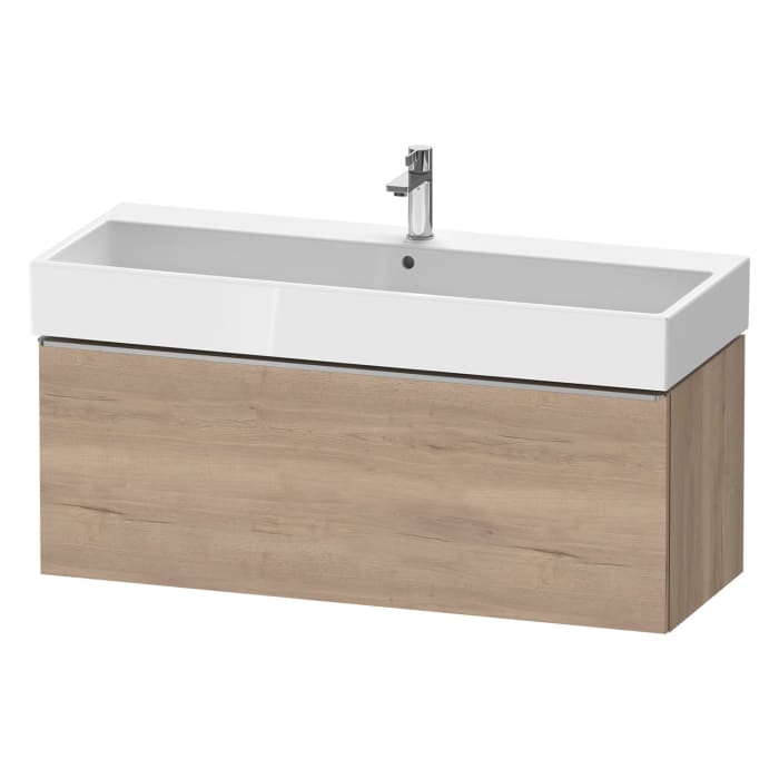 Duravit D-Neo Waschtischunterbau 118,4 x 44 cm, 1 Auszug, Griff edelstahl gebürstet