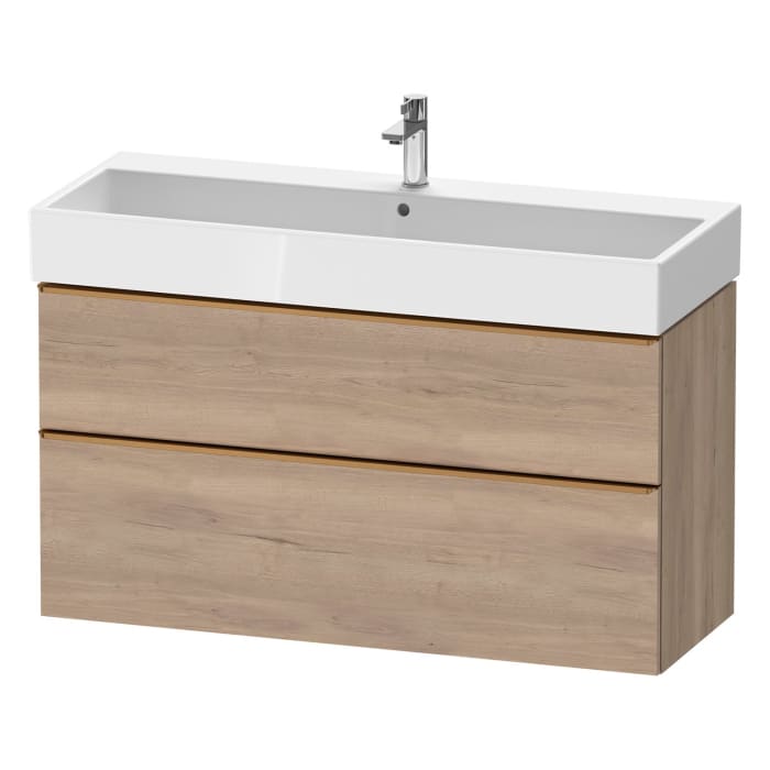 Duravit D-Neo Waschtischunterbau 118,4 x 62,5 cm, 2 Auszüge, Griff bronze gebürstet