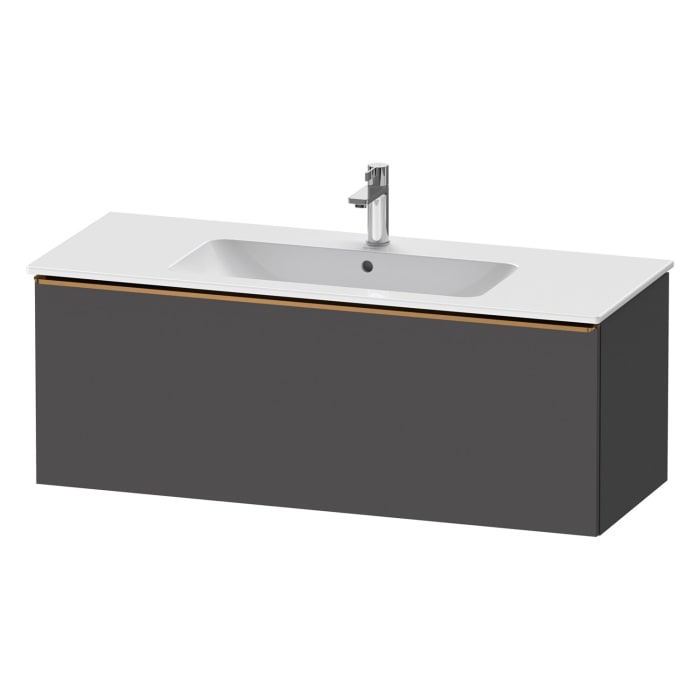 Duravit D-Neo Waschtischunterbau 121 x 44 cm, 1 Auszug, Griff bronze gebürstet