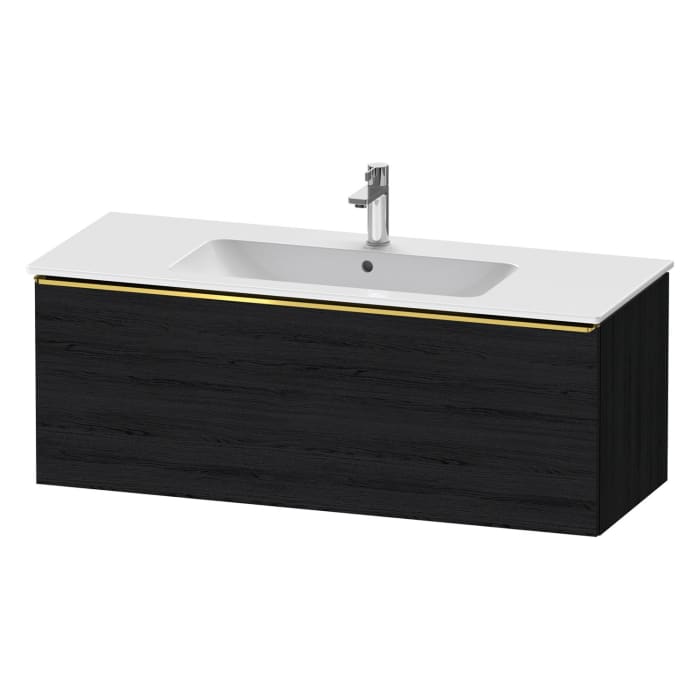 Duravit D-Neo Waschtischunterbau 121 x 44 cm, 1 Auszug, Griff gold poliert