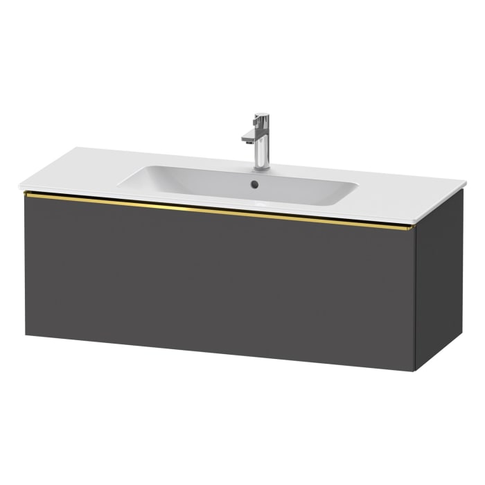 Duravit D-Neo Waschtischunterbau 121 x 44 cm, 1 Auszug, Griff gold poliert