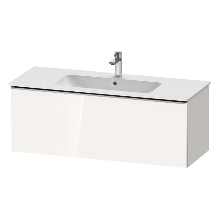 Duravit D-Neo Waschtischunterbau 121 x 44 cm, 1 Auszug, Griff edelstahl gebürstet