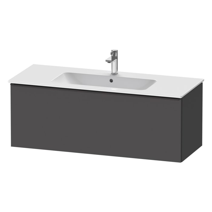 Duravit D-Neo Waschtischunterbau 121 x 44 cm, 1 Auszug, Griff diamantschwarz