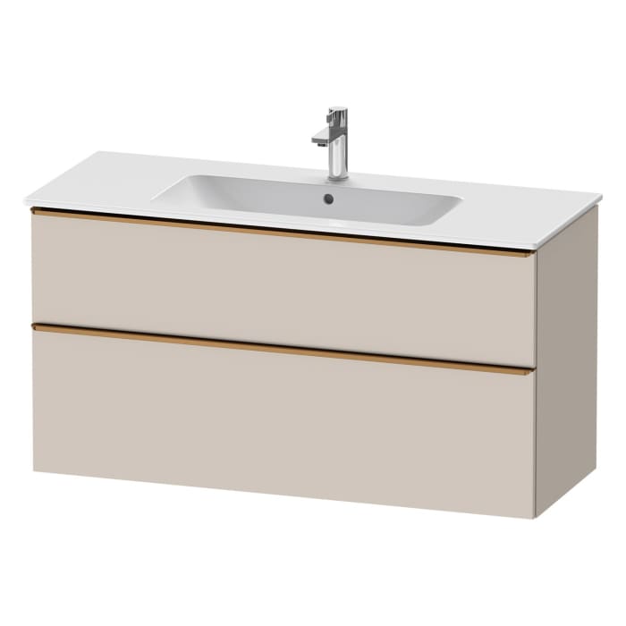 Duravit D-Neo Waschtischunterbau 121 x 62,5 cm, 2 Auszüge, Griff bronze gebürstet