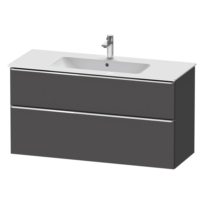 Duravit D-Neo Waschtischunterbau 121 x 62,5 cm, 2 Auszüge, Griff chrom