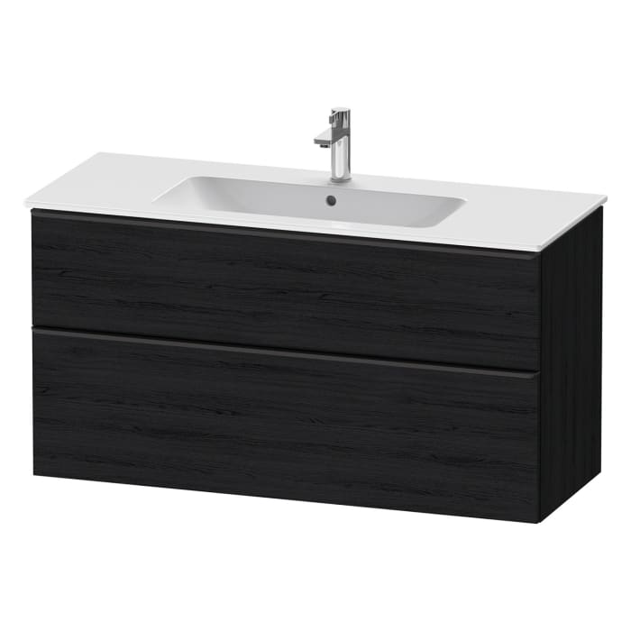 Duravit D-Neo Waschtischunterbau 121 x 62,5 cm, 2 Auszüge, Griff diamantschwarz