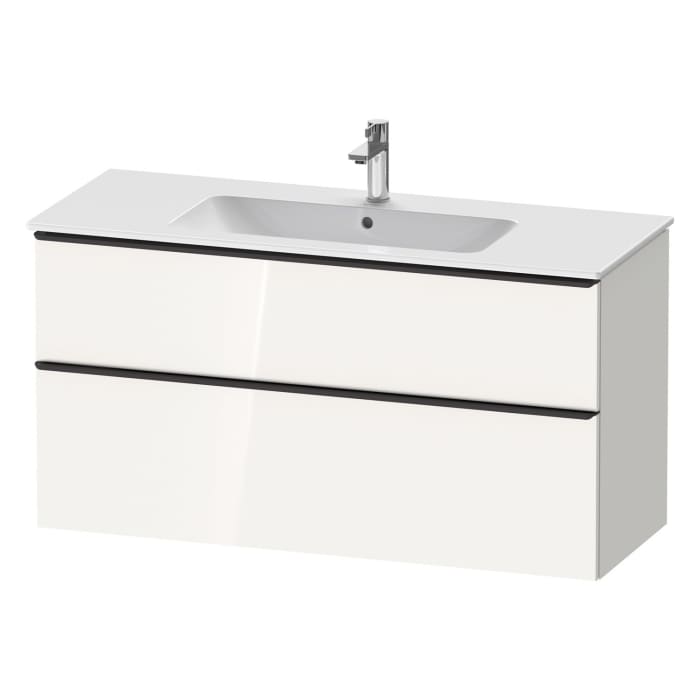 Duravit D-Neo Waschtischunterbau 121 x 62,5 cm, 2 Auszüge, Griff diamantschwarz