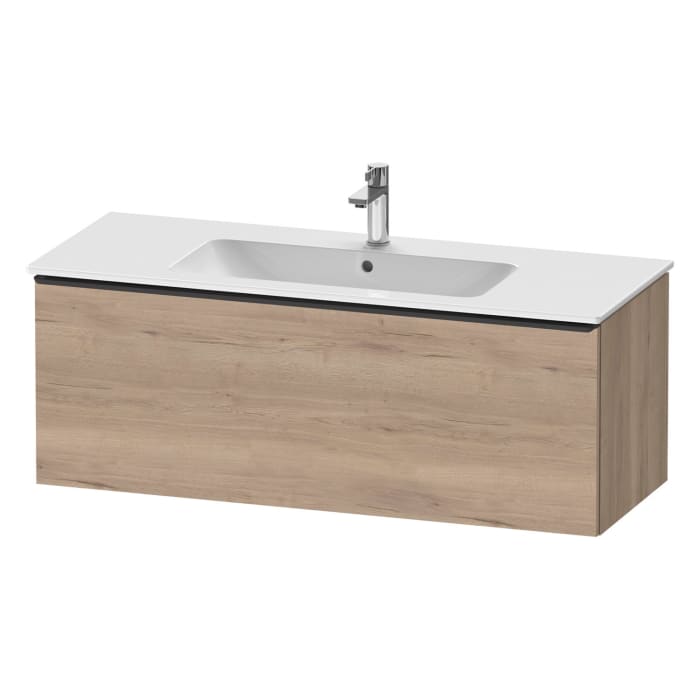 Duravit D-Neo Waschtischunterbau 121 x 44 cm, 1 Auszug, Griff diamantschwarz