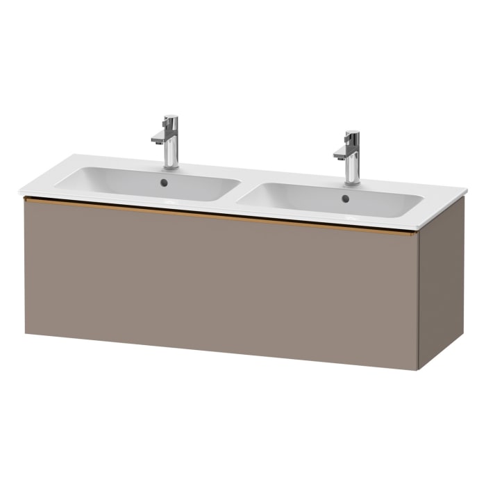 Duravit D-Neo Waschtischunterbau 128 x 44 cm, 1 Auszug, Griff bronze gebürstet