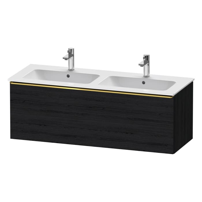 Duravit D-Neo Waschtischunterbau 128 x 44 cm, 1 Auszug, Griff gold poliert