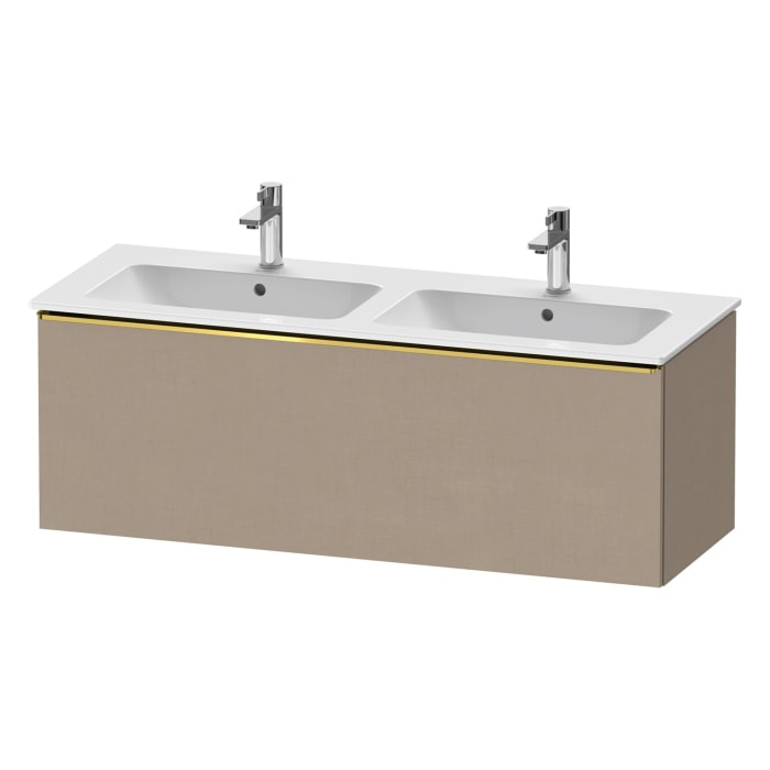 Duravit D-Neo Waschtischunterbau 128 x 44 cm, 1 Auszug, Griff gold poliert