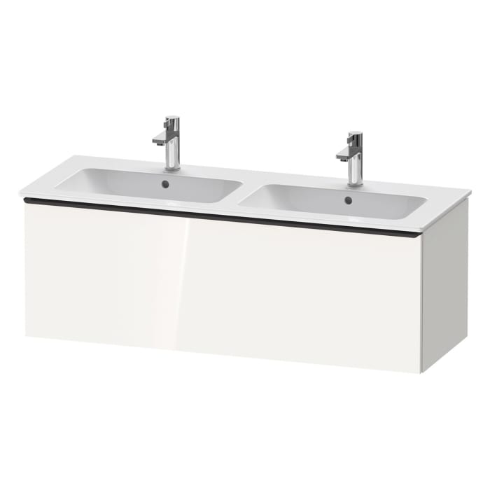 Duravit D-Neo Waschtischunterbau 128 x 44 cm, 1 Auszug, Griff diamantschwarz