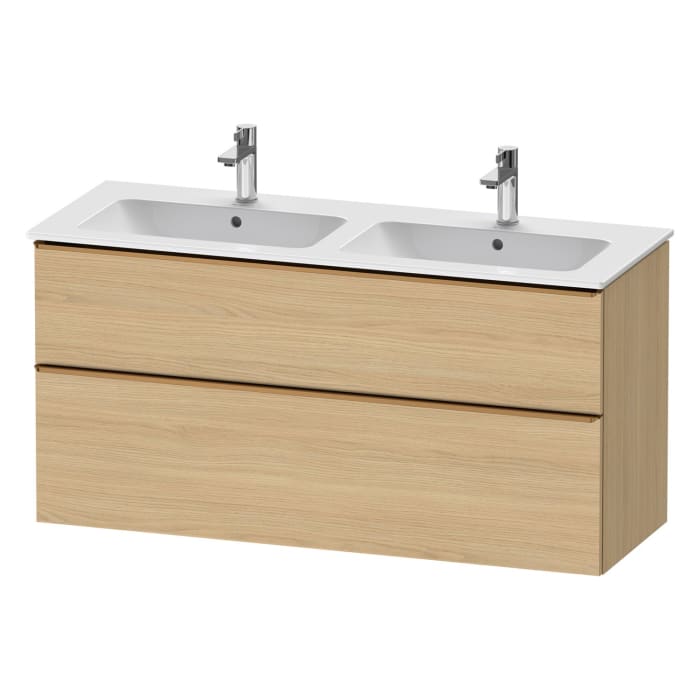 Duravit D-Neo Waschtischunterbau 128 x 62,5 cm, 2 Auszüge, Griff bronze gebürstet