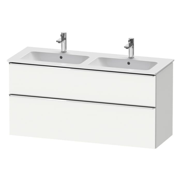 Duravit D-Neo Waschtischunterbau 128 x 62,5 cm, 2 Auszüge, Griff chrom
