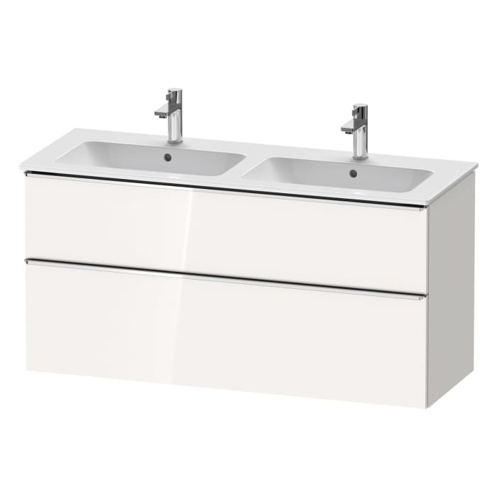 Duravit D-Neo Waschtischunterbau 128 x 62,5 cm, 2 Auszüge, Griff chrom