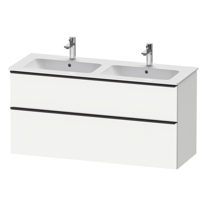 Duravit D-Neo Waschtischunterbau 128 x 62,5 cm, 2 Auszüge, Griff diamantschwarz
