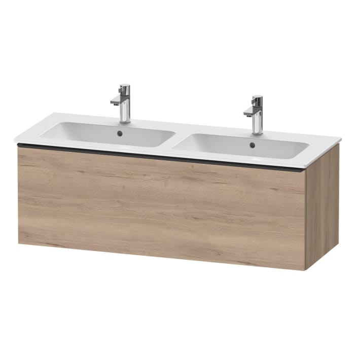 Duravit D-Neo Waschtischunterbau 128 x 44 cm, 1 Auszug, Griff diamantschwarz