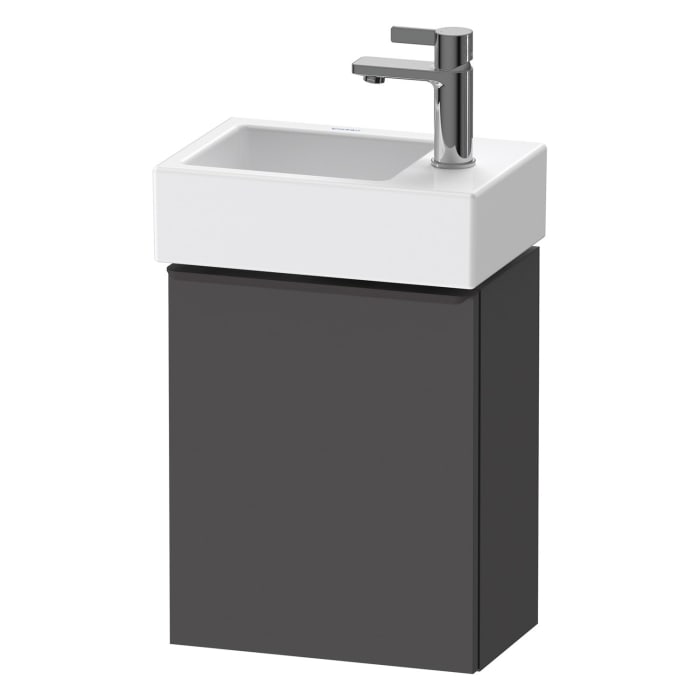 Duravit D-Neo Waschtischunterbau 36,4 x 44 cm, 1 Tür rechts, Griff diamantschwarz