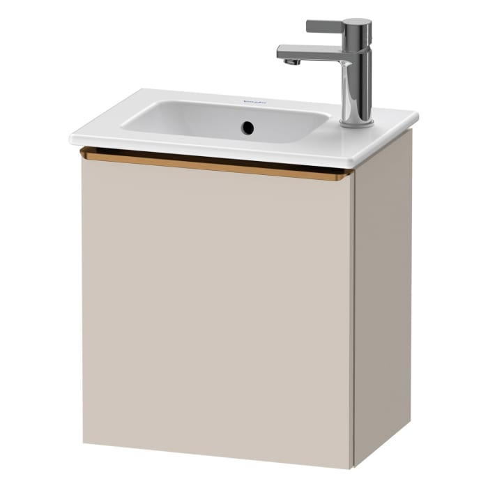 Duravit D-Neo Waschtischunterbau 41 x 44 cm, 1 Tür links, Griff bronze gebürstet