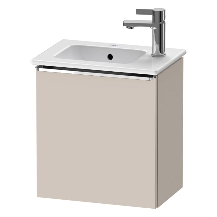 Duravit D-Neo Waschtischunterbau 41 x 44 cm, 1 Tür links, Griff chrom
