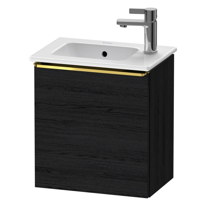 Duravit D-Neo Waschtischunterbau 41 x 44 cm, 1 Tür links, Griff gold poliert