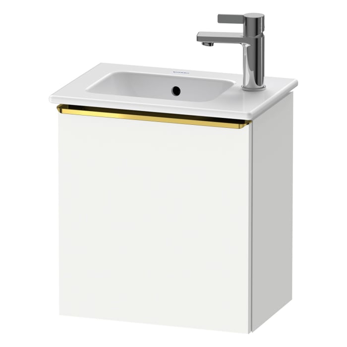 Duravit D-Neo Waschtischunterbau 41 x 44 cm, 1 Tür links, Griff gold poliert