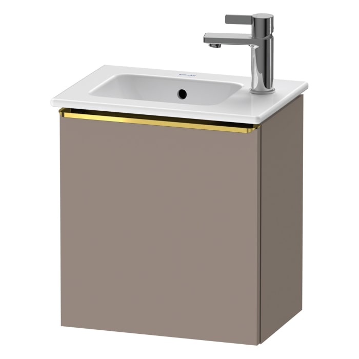 Duravit D-Neo Waschtischunterbau 41 x 44 cm, 1 Tür links, Griff gold poliert