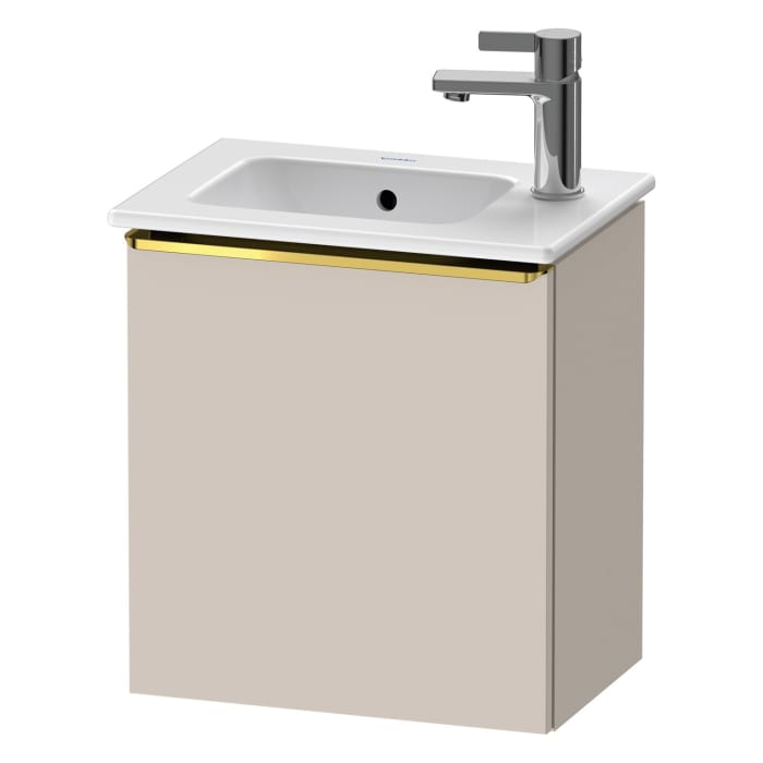 Duravit D-Neo Waschtischunterbau 41 x 44 cm, 1 Tür links, Griff gold poliert