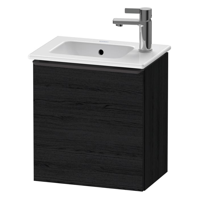 Duravit D-Neo Waschtischunterbau 41 x 44 cm, 1 Tür links, Griff diamantschwarz