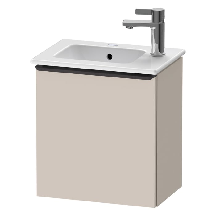 Duravit D-Neo Waschtischunterbau 41 x 44 cm, 1 Tür links, Griff diamantschwarz