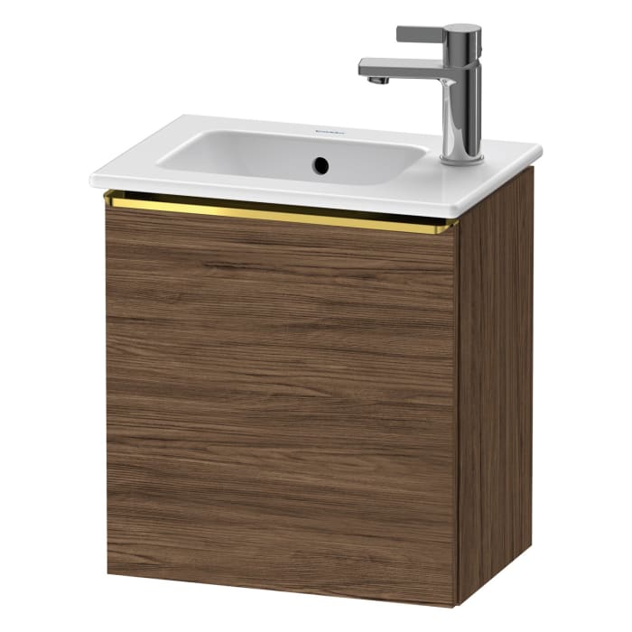 Duravit D-Neo Waschtischunterbau 41 x 44 cm, 1 Tür rechts, Griff gold poliert