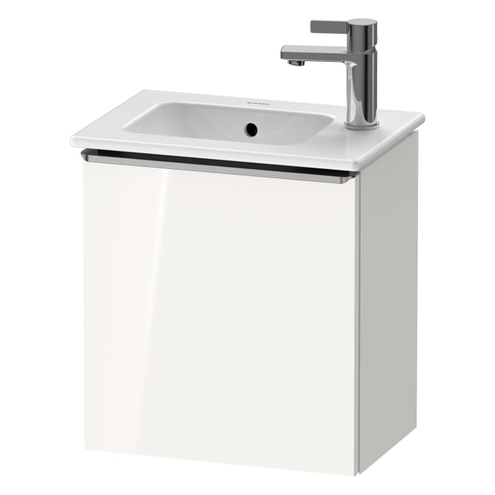 Duravit D-Neo Waschtischunterbau 41 x 44 cm, 1 Tür rechts, Griff edelstahl gebürstet