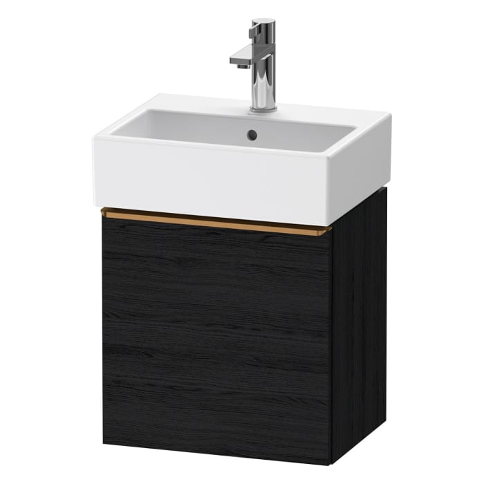 Duravit D-Neo Waschtischunterbau 43,4 x 44 cm, 1 Tür links, Griff bronze gebürstet