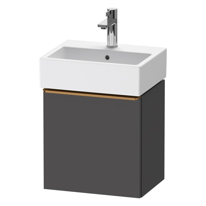 Duravit D-Neo Waschtischunterbau 43,4 x 44 cm, 1 Tür links, Griff bronze gebürstet