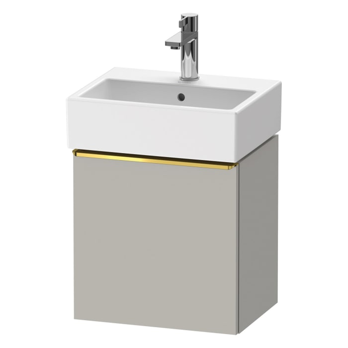 Duravit D-Neo Waschtischunterbau 43,4 x 44 cm, 1 Tür links, Griff gold poliert