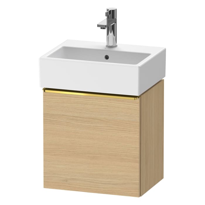 Duravit D-Neo Waschtischunterbau 43,4 x 44 cm, 1 Tür links, Griff gold poliert