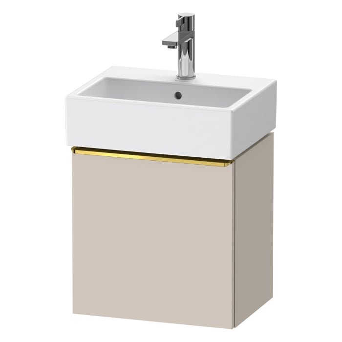 Duravit D-Neo Waschtischunterbau 43,4 x 44 cm, 1 Tür links, Griff gold poliert