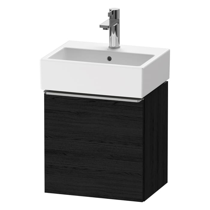 Duravit D-Neo Waschtischunterbau 43,4 x 44 cm, 1 Tür links, Griff edelstahl gebürstet